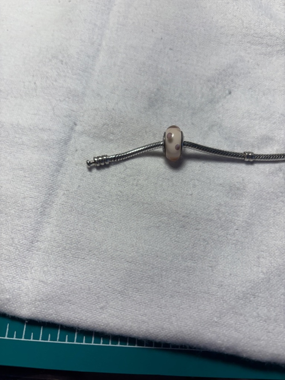 Pandora Pink and Silver Charm Bracelet Bead